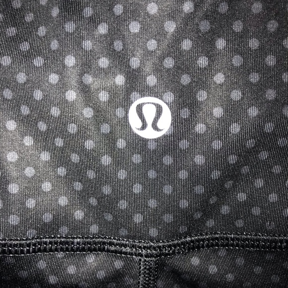LULULEMON Black Polka Dot Capri Cropped Leggings - Picture 3 of 5